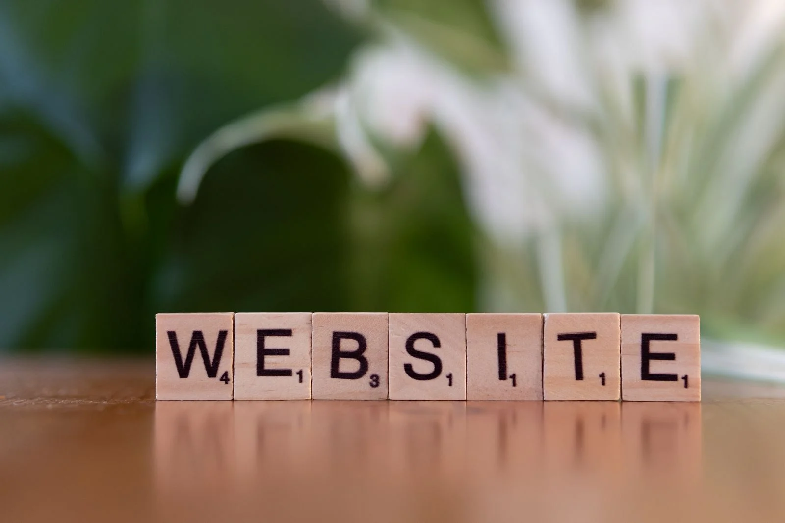 Drewniane kostki z napisem website