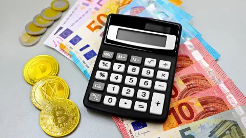Kalkulator i banknoty euro