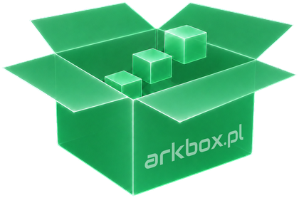 Otwarte pudełko GreenBox z trzema kostkami